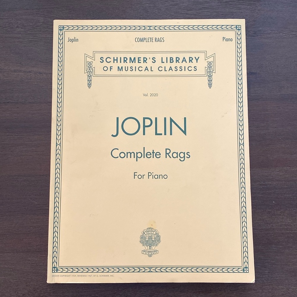 Schirmer’s Library of Musical Classics Vol. 2020 Joplin Complete Rags For Piano